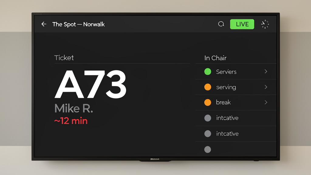 TV waiting room display interface