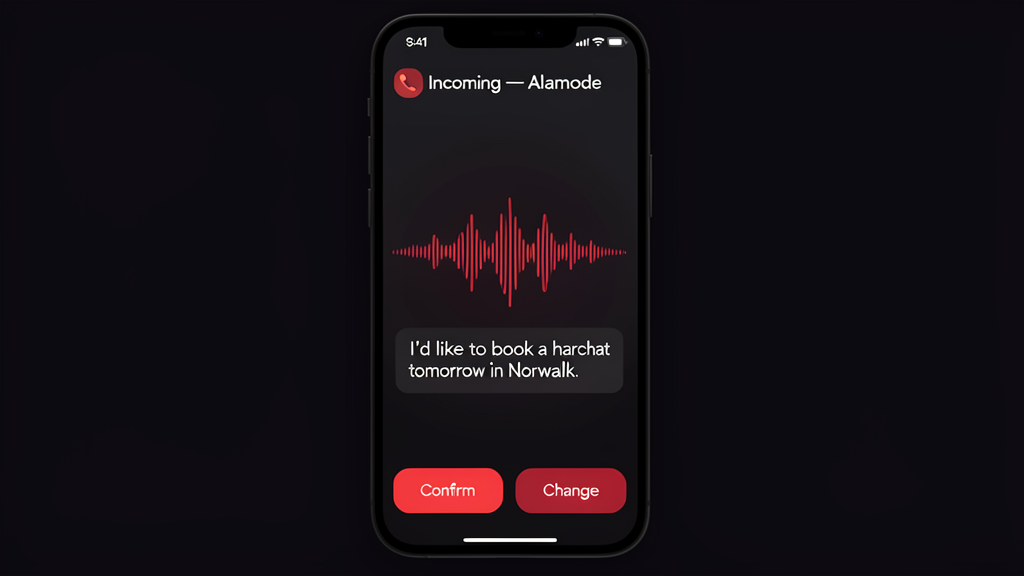 AI voice assistant call interface